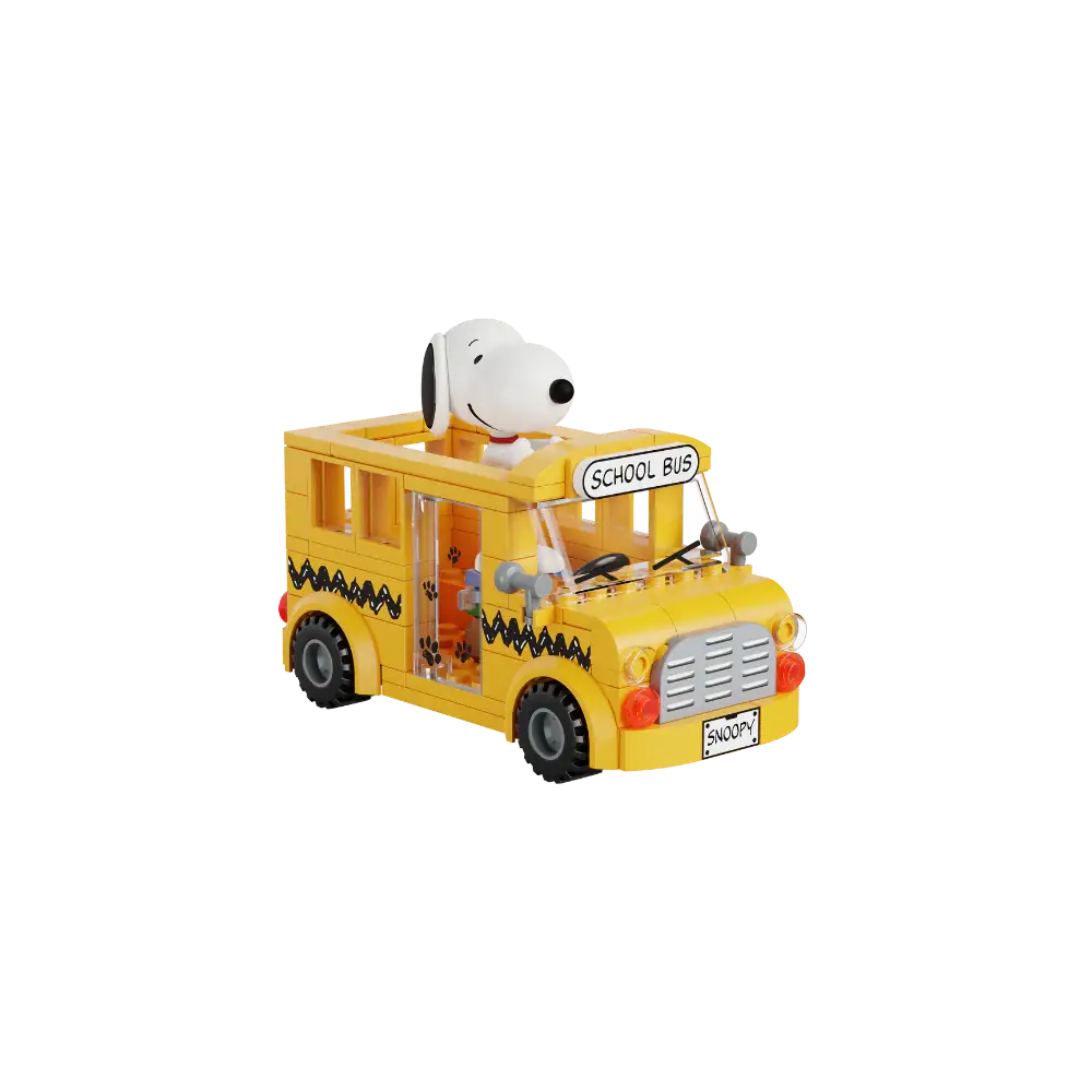 Pantasy 86906 Snoopy School Bus Building Toy Set | 300 PCS