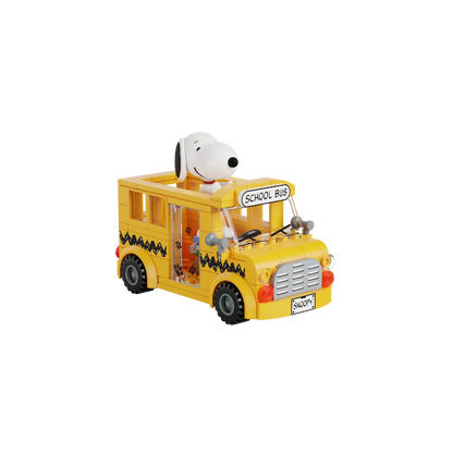 Pantasy 86906 Snoopy School Bus Building Toy Set | 300 PCS