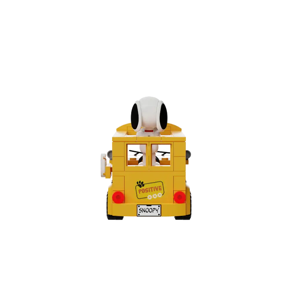 Pantasy 86906 Snoopy School Bus Building Toy Set | 300 PCS