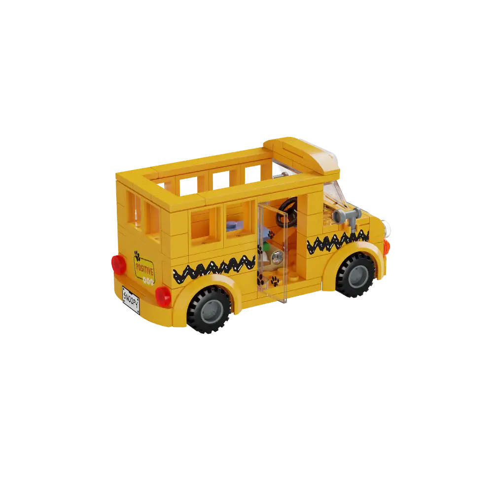 Pantasy 86906 Snoopy School Bus Building Toy Set | 300 PCS