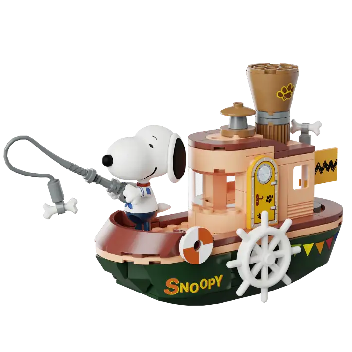 Pantasy 86907 Snoopy Steam Boat Building Toy Set | 300 PCS