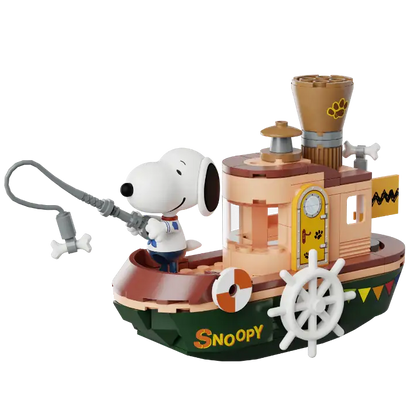 Pantasy 86907 Snoopy Steam Boat Building Toy Set | 300 PCS