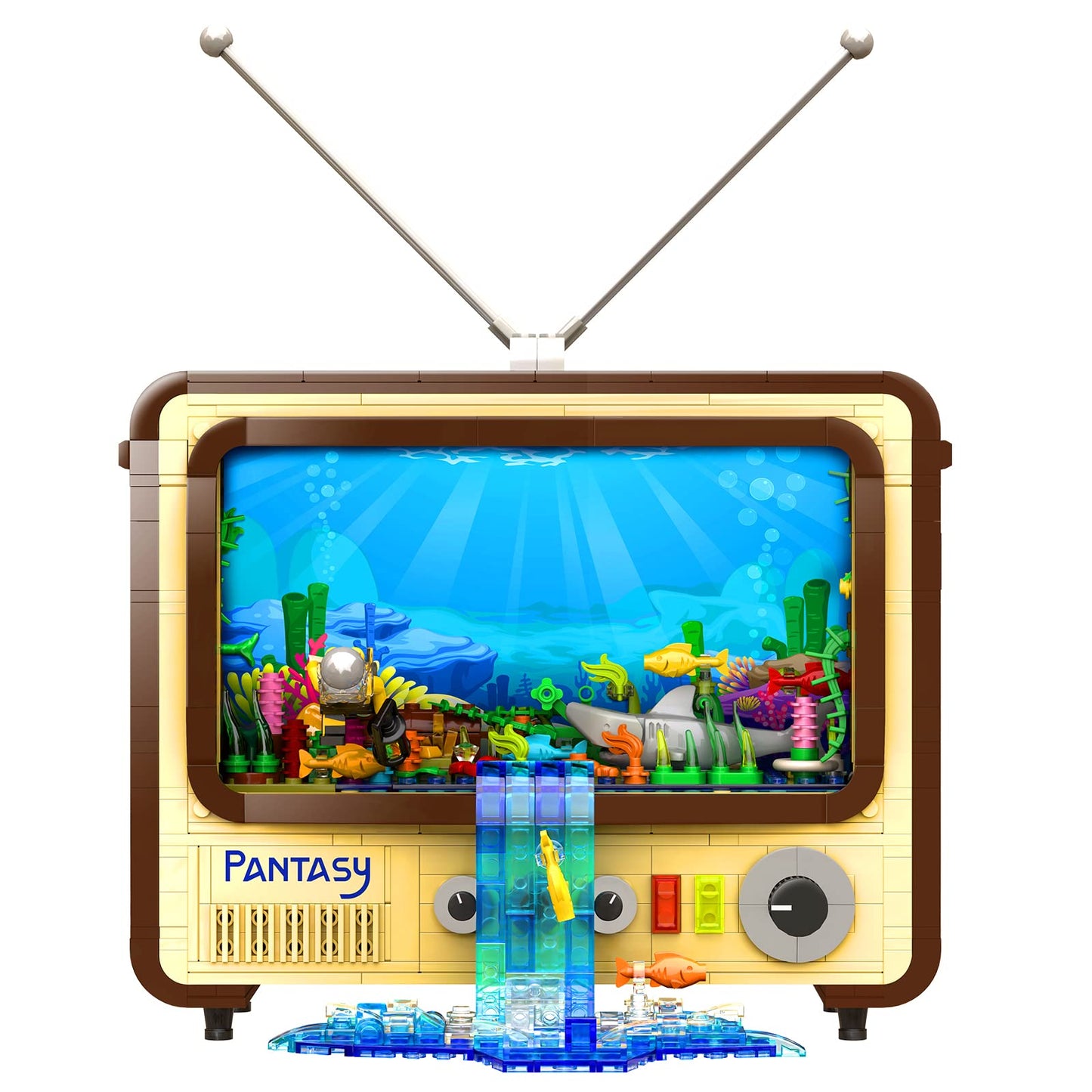 Pantasy 61008 Retro Collection Vintage Television Building Toy Set | 1500 PCS