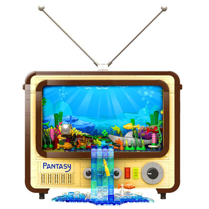 Pantasy 61008 Retro Collection Vintage Television Building Toy Set | 1500 PCS