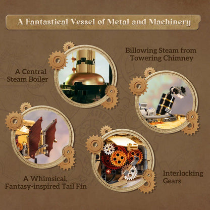 Pantasy 85021 Steampunk Airship Building Toy Set | 1949 PCS