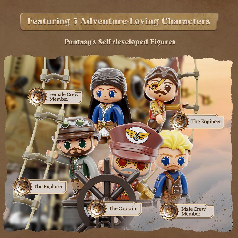 Pantasy 85021 Steampunk Airship Building Toy Set | 1949 PCS