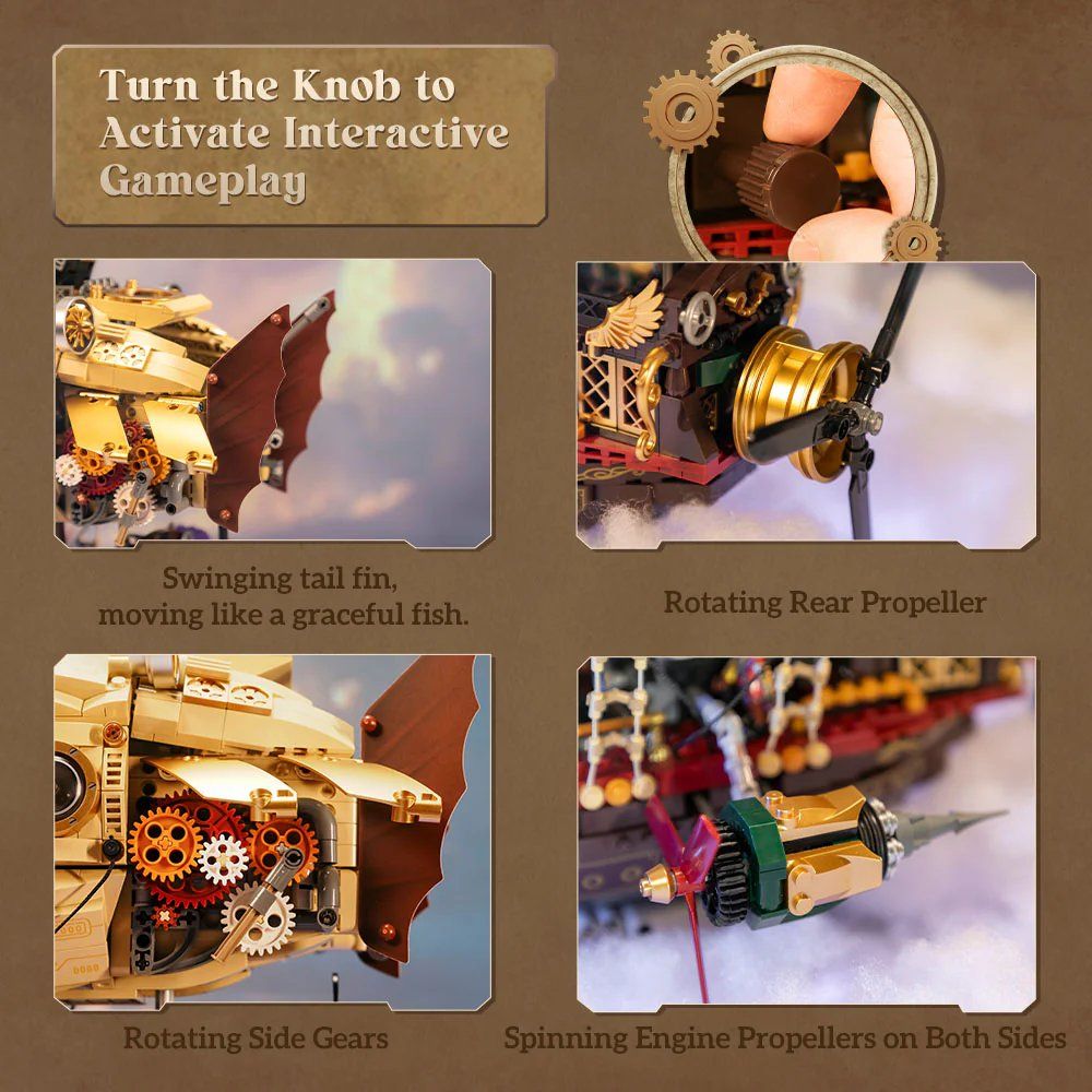 Pantasy 85021 Steampunk Airship Building Toy Set | 1949 PCS