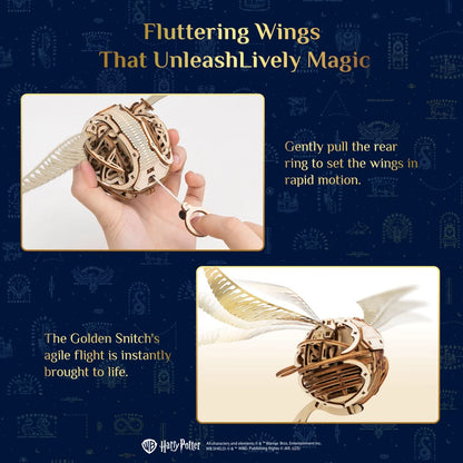 PUREMIND 1631 Harry Potter Golden Snitch Building Toy Set |107 PCS