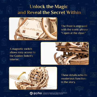 PUREMIND 1631 Harry Potter Golden Snitch Building Toy Set |107 PCS
