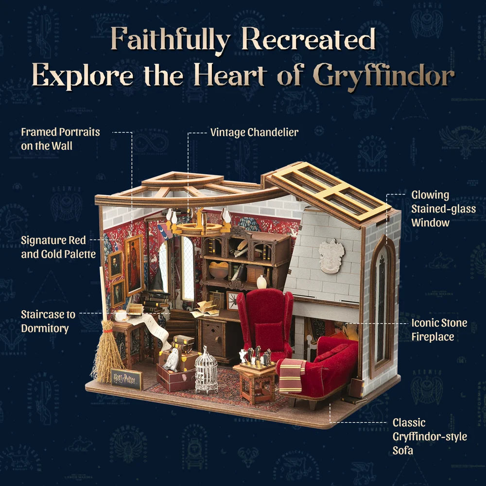 PUREMIND 1621 Harry Potter Gryffindor Common Room Building Toy Set | 310 PCS
