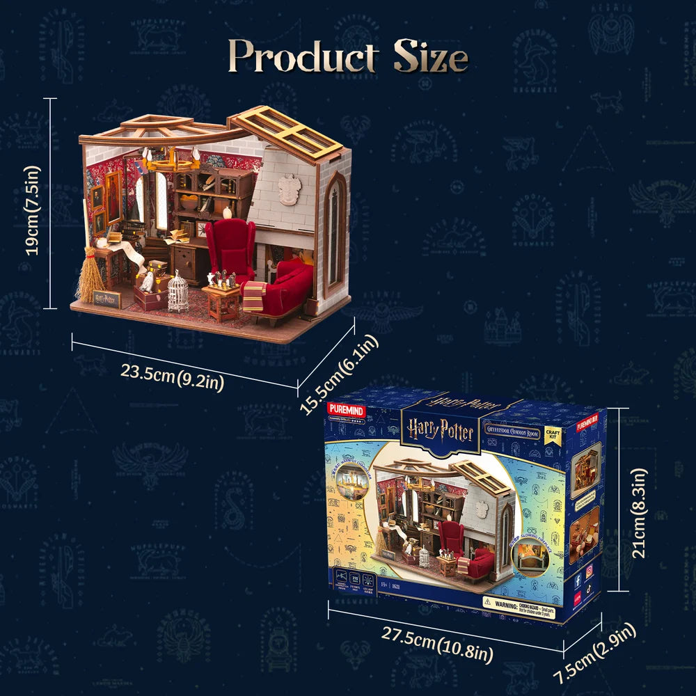 PUREMIND 1621 Harry Potter Gryffindor Common Room Building Toy Set | 310 PCS