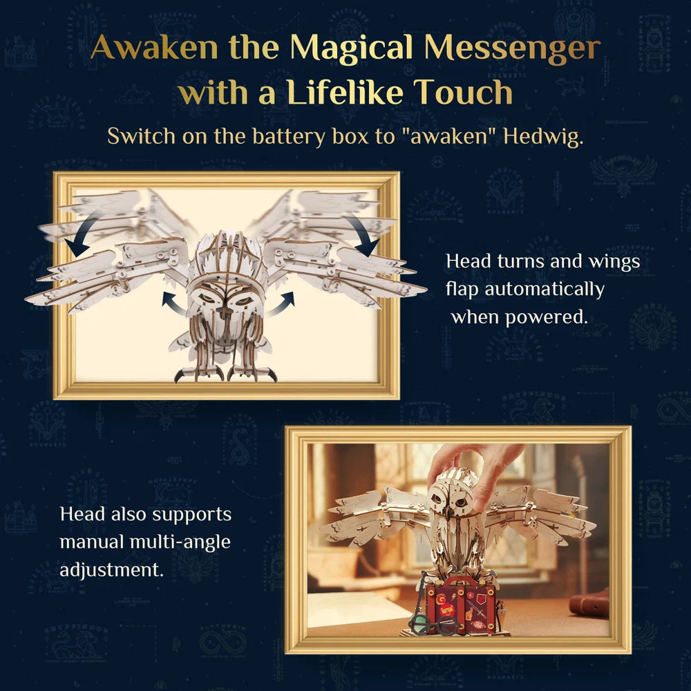 PUREMIND 1613 Harry Potter Hedwig Building Toy Set | 348 PCS