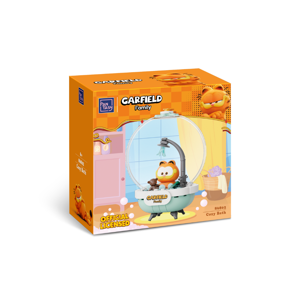 Pantasy 86802 Garfield Crystal Ball Series Cozy Bath Building Toy Set |99 PCS