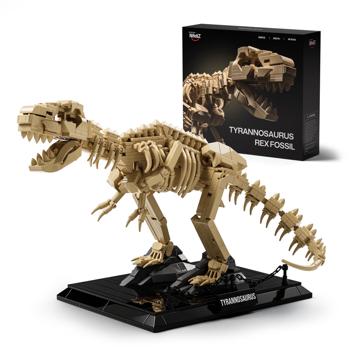 Nifeliz NF10343 T-Rex Fossils Building Set | 826 PCS