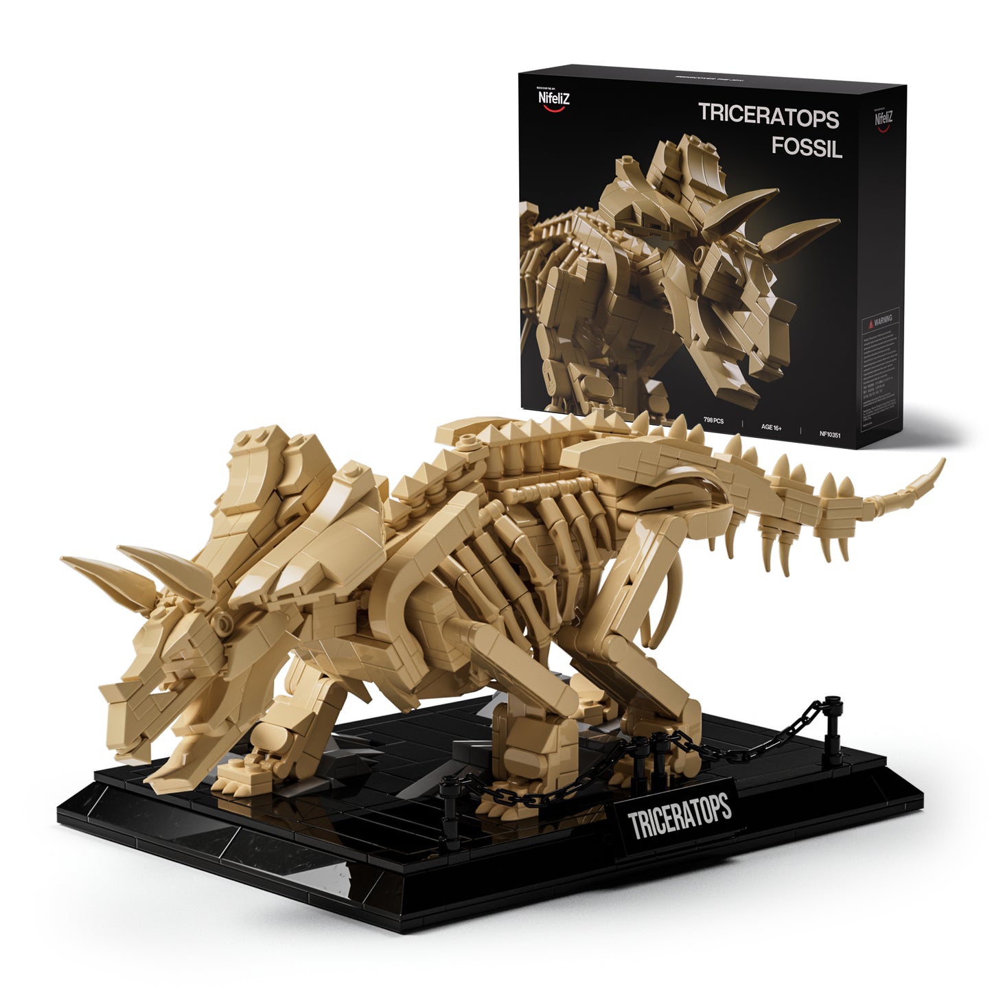 Nifeliz NF10351 Triceratops Fossil Building Set | 798 PCS