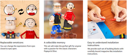 Pantasy 86401 Popeye With Olive Building Toy Set |1500 PCS