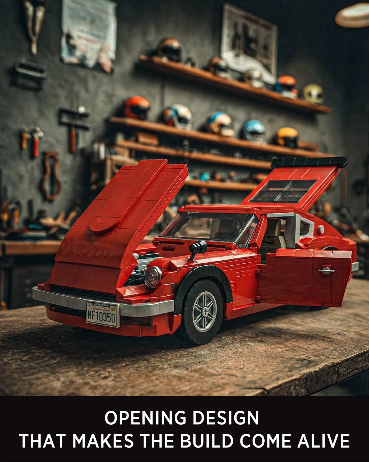 Nifeliz NF10350 Z240 Sports Car 1:14 Scale Building Set | 1694 PCS