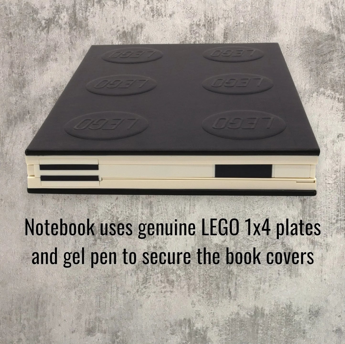 LEGO 53698 Stationery Locking Notebook with Gel Pen 2x3 Black