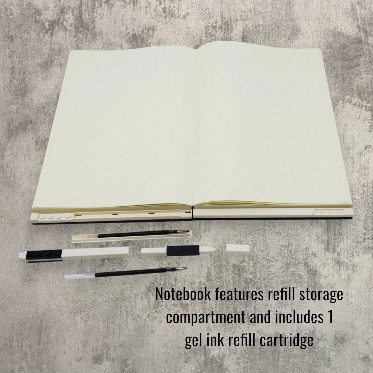 LEGO 53698 Stationery Locking Notebook with Gel Pen 2x3 Black