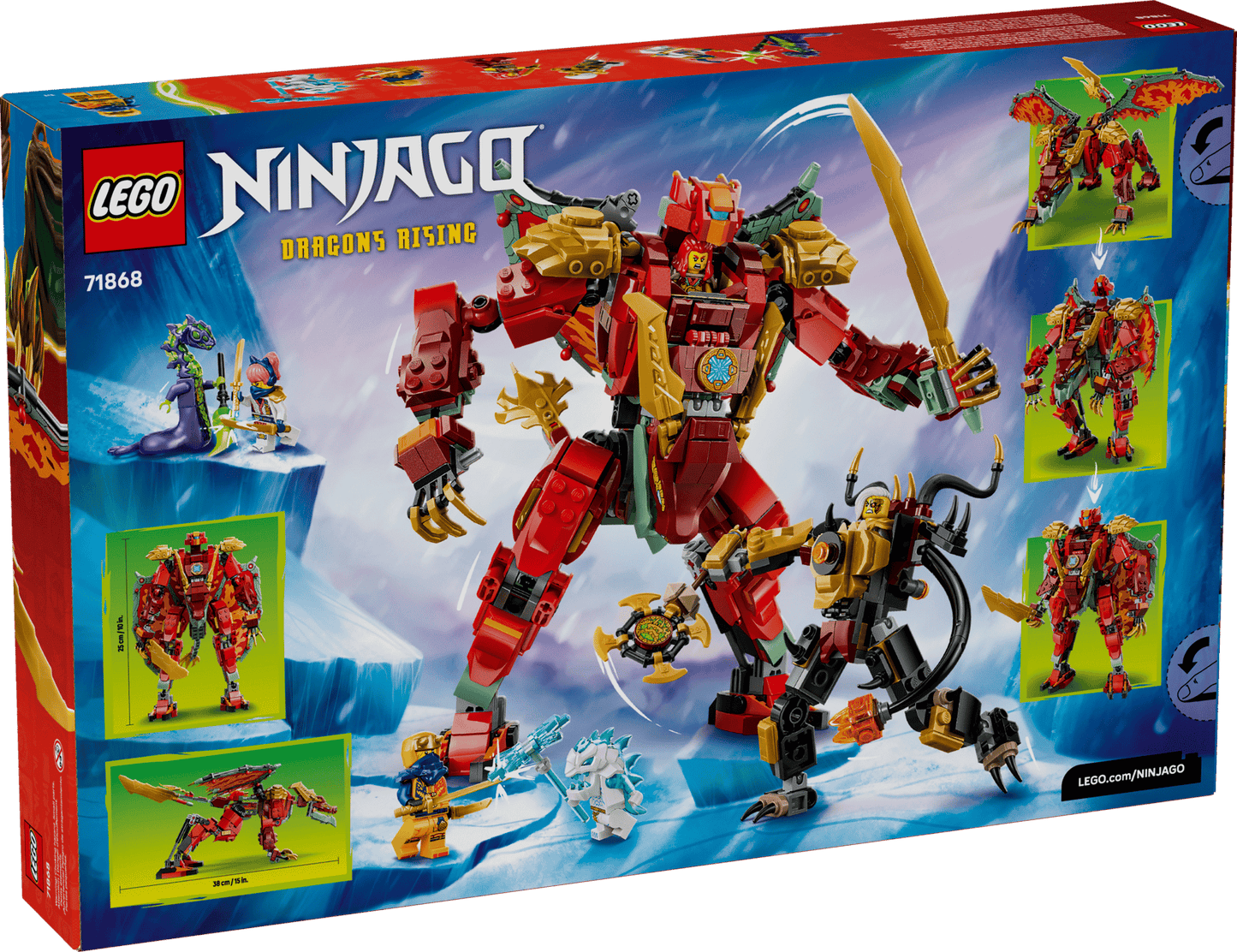 LEGO 71868 Ninjago Wyldfyre's Transforming Dragon Mech | 821 PCS