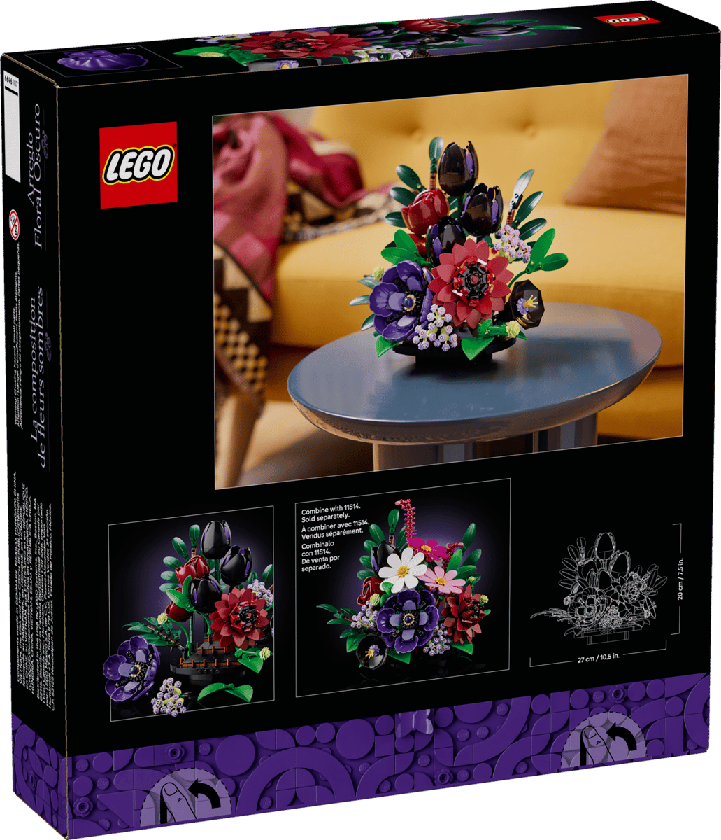 LEGO 11513 Botanicals Dark Flower Arrangement | 562 PCS