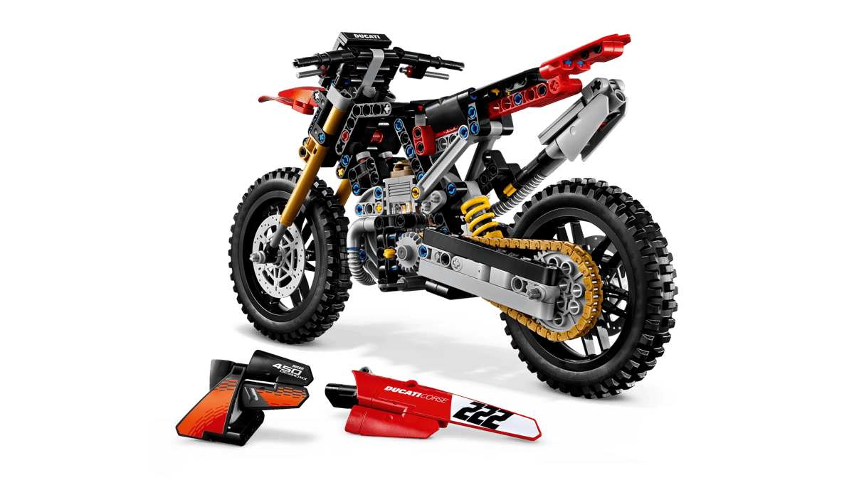 LEGO 42238 Technic Ducati Desmo450 MX Factory Motorcycle | 457 PCS