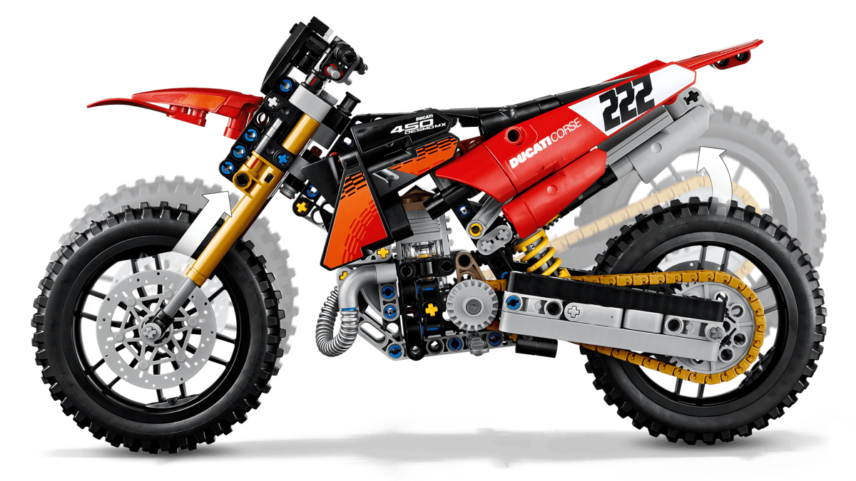 LEGO 42238 Technic Ducati Desmo450 MX Factory Motorcycle | 457 PCS