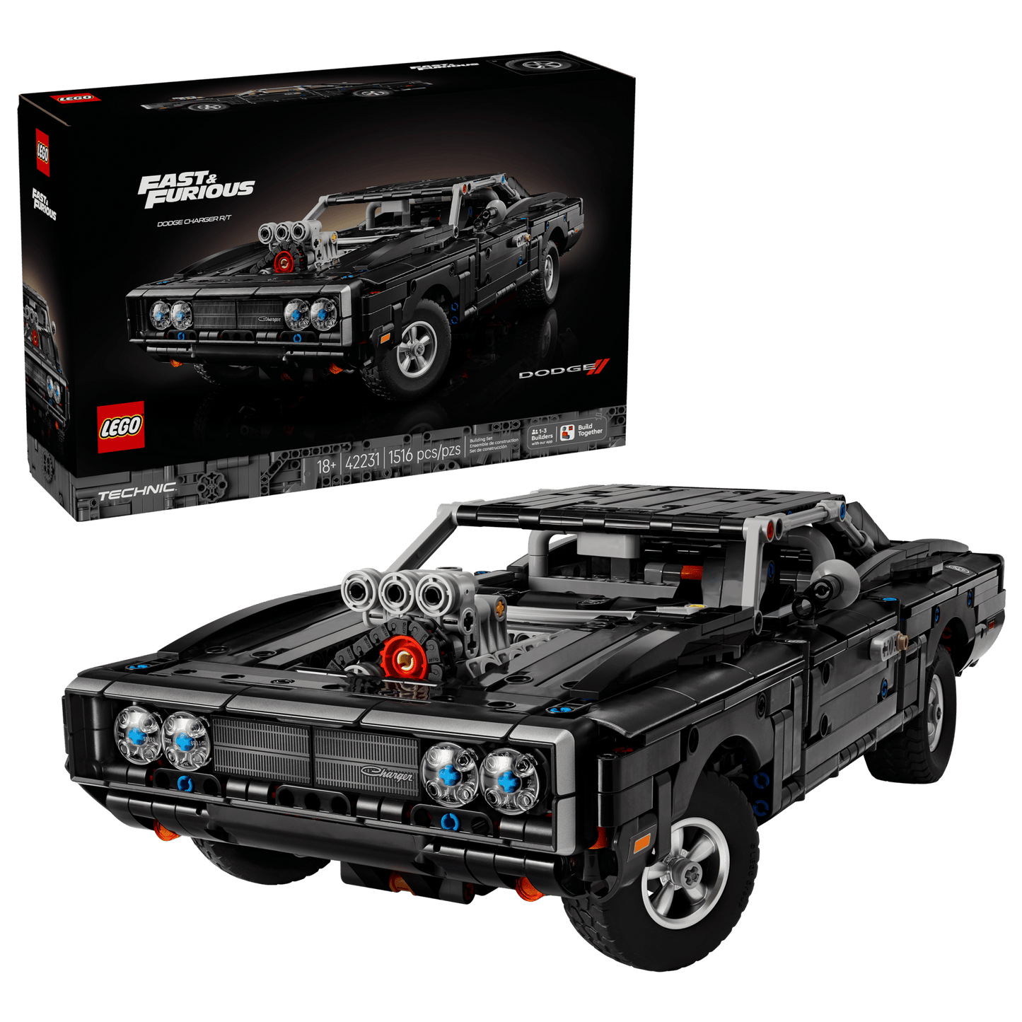 LEGO 42231 Technic Fast and Furious Dodge Charger R/T Car | 1516 PCS