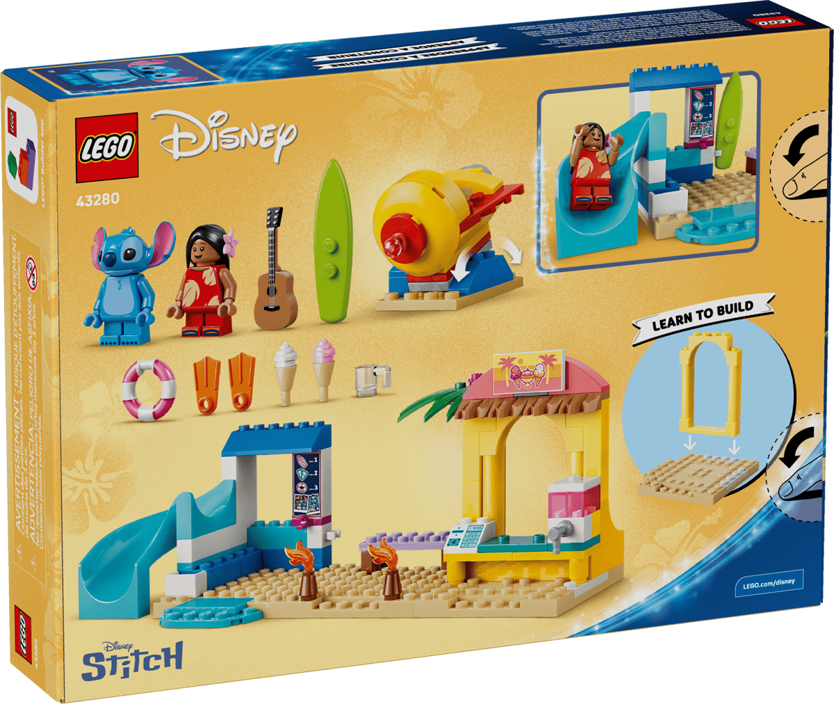 LEGO 43280 Disney Beach Fun with Lilo & Stitch | 113 PCS
