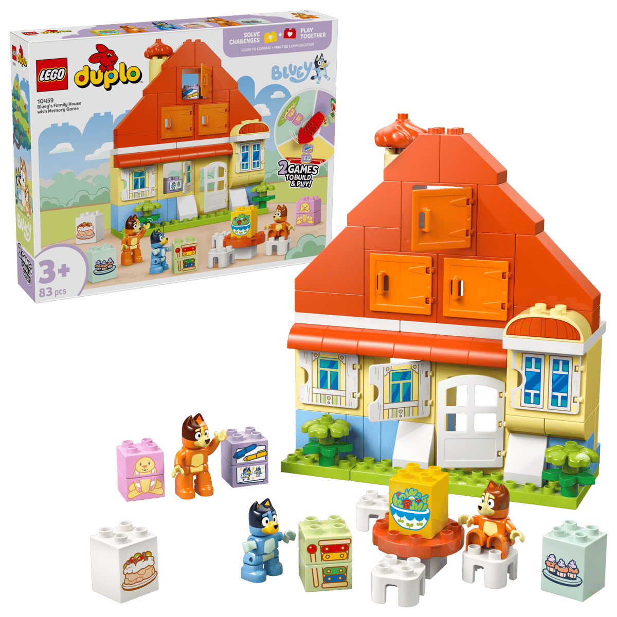 LEGO 10459 DUPLO Bluey's Family House with Memory Game | 83 PCS