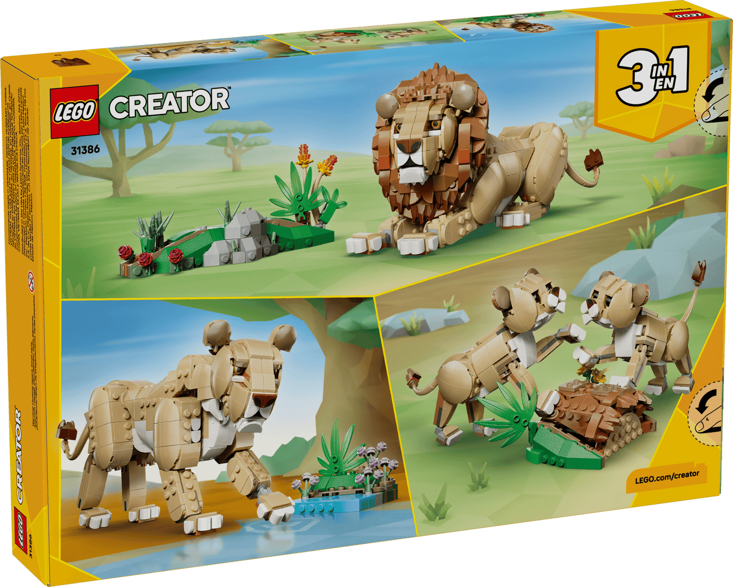 LEGO 31386 Creator 3in1 Wild Animals: Majestic Lion | 839 PCS
