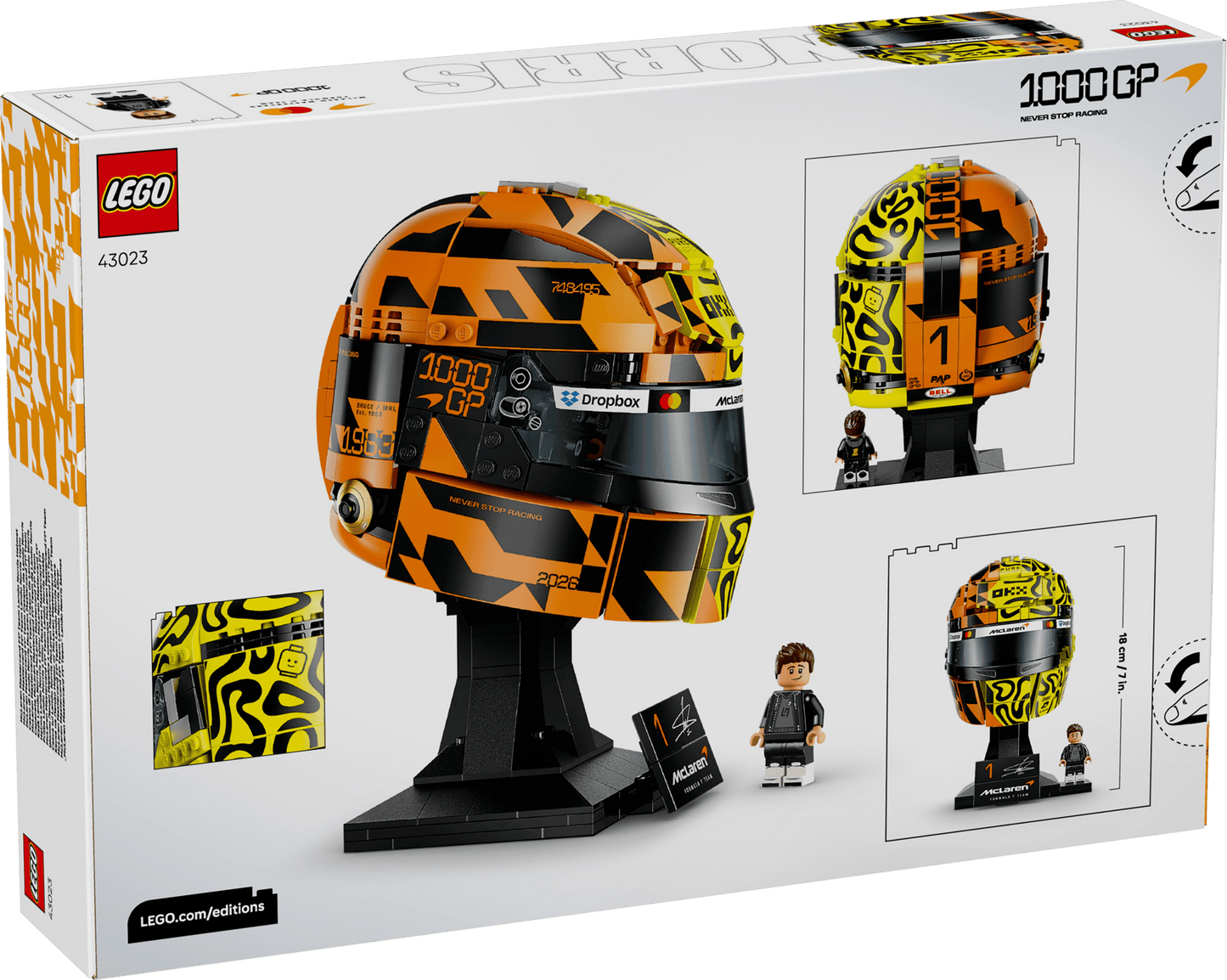 LEGO 43023 Editions McLaren Mastercard F1® Team Lando Norris Helmet | 793 PCS