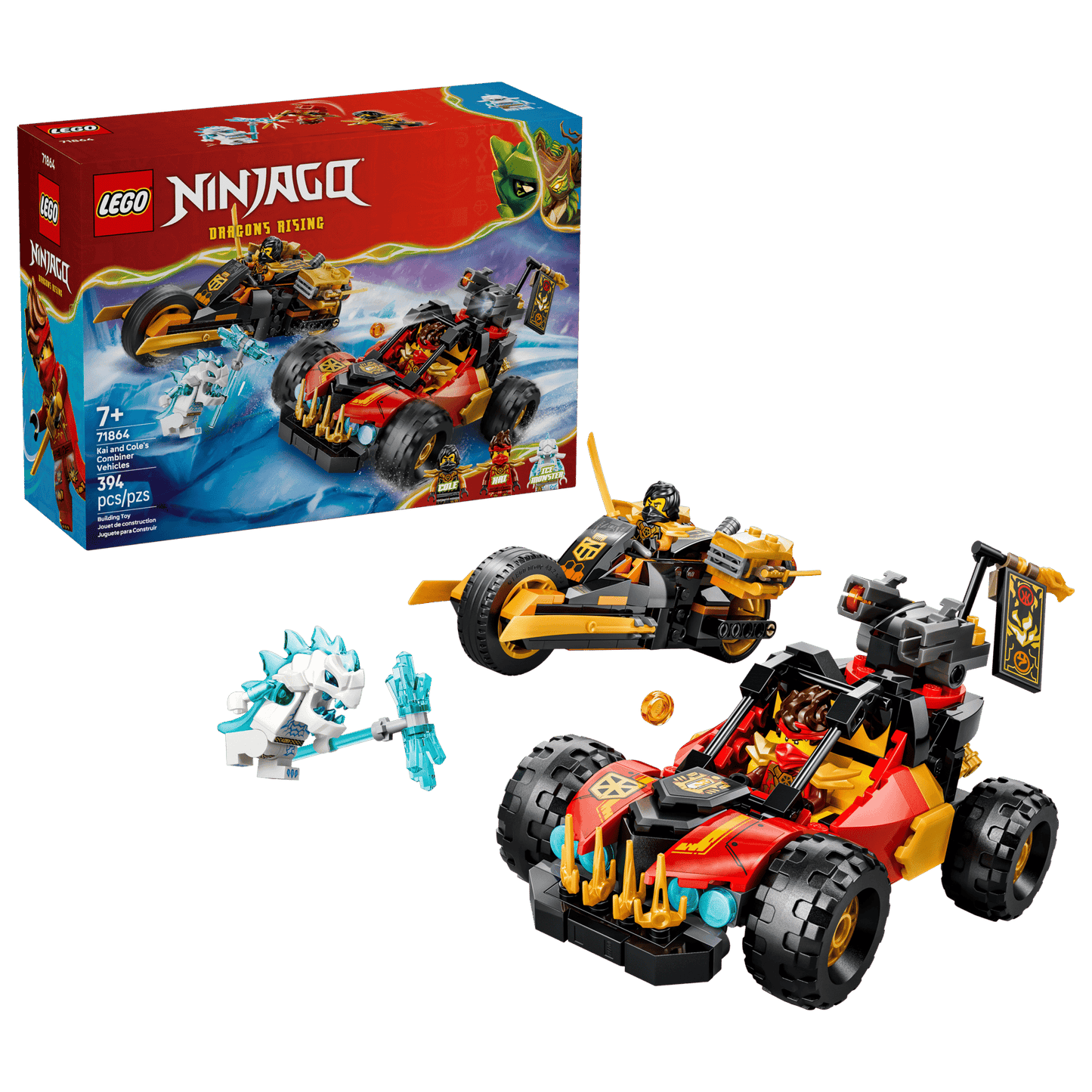 LEGO 71864 Ninjago Kai and Cole's Combiner Vehicles | 394 PCS