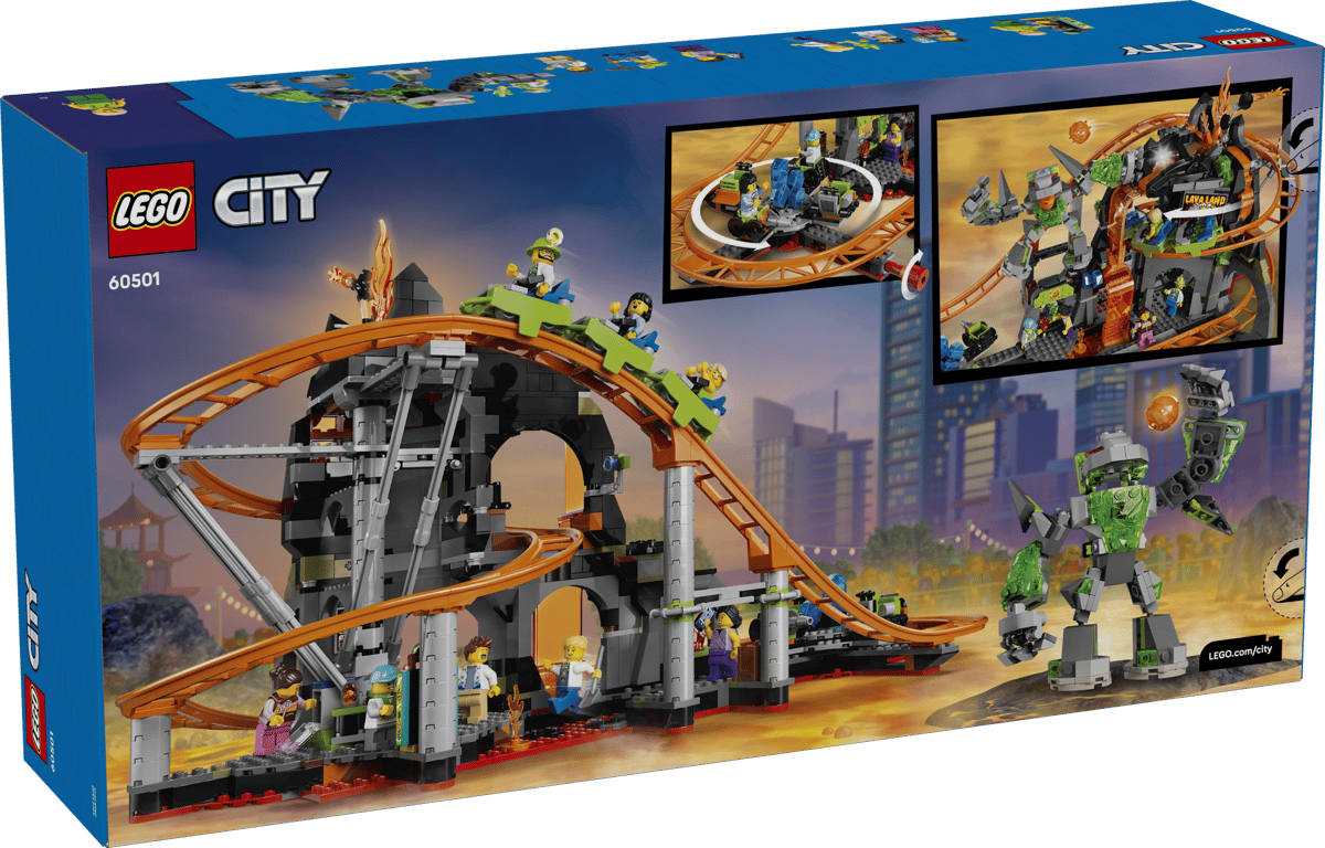 LEGO 60501 City Lava Land Roller Coaster Park | 1165 PCS
