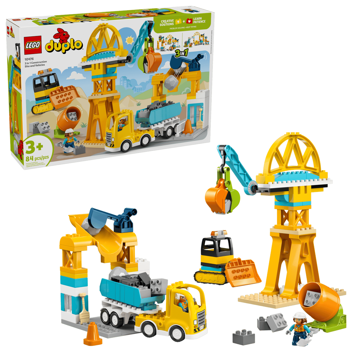 LEGO 10476 DUPLO 3 in 1 Construction Site and Vehicles | 84 PCS