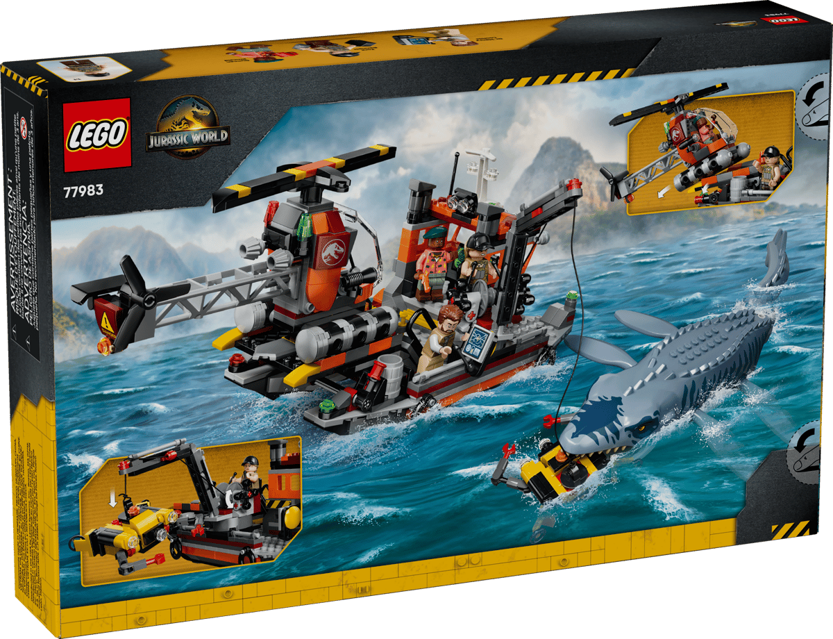 LEGO 77983 Jurassic World Mosasaurus Dinosaur Boat Attack | 703 PCS