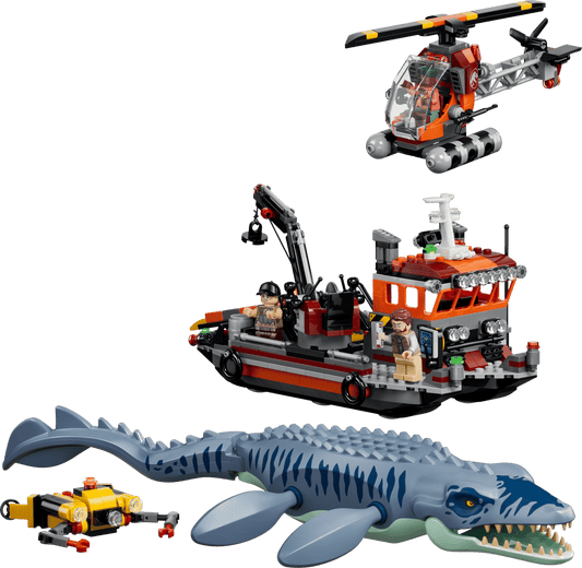 LEGO 77983 Jurassic World Mosasaurus Dinosaur Boat Attack | 703 PCS