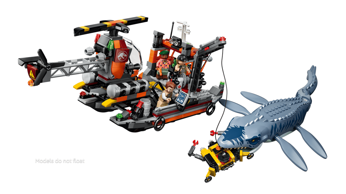 LEGO 77983 Jurassic World Mosasaurus Dinosaur Boat Attack | 703 PCS