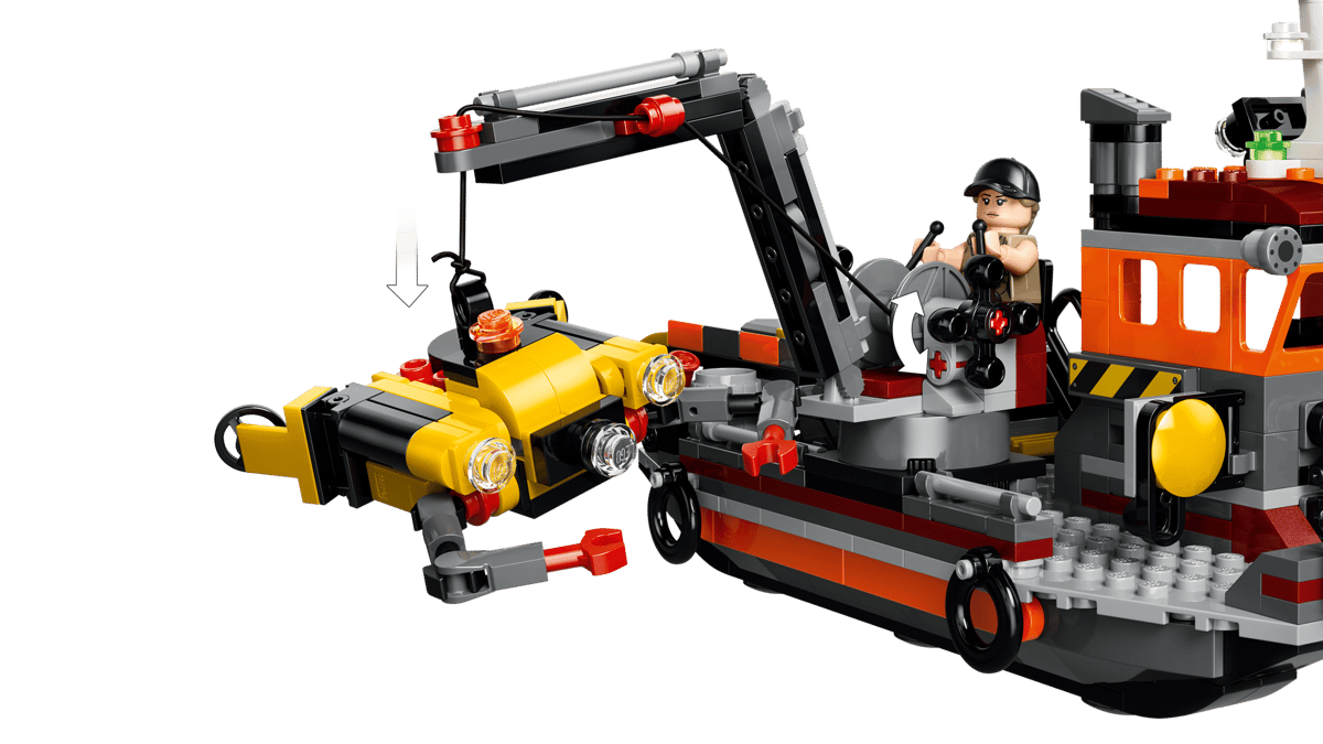 LEGO 77983 Jurassic World Mosasaurus Dinosaur Boat Attack | 703 PCS