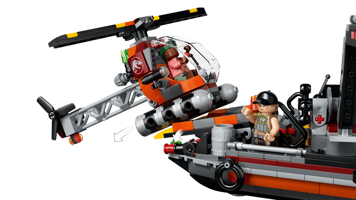 LEGO 77983 Jurassic World Mosasaurus Dinosaur Boat Attack | 703 PCS