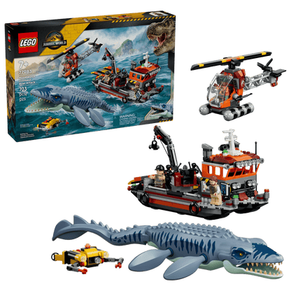 LEGO 77983 Jurassic World Mosasaurus Dinosaur Boat Attack | 703 PCS
