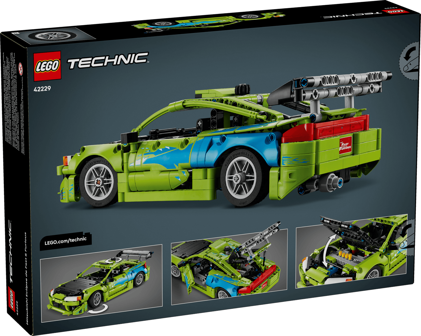 LEGO 42229 Technic Fast and Furious Mitsubishi Eclipse Car | 827 PCS