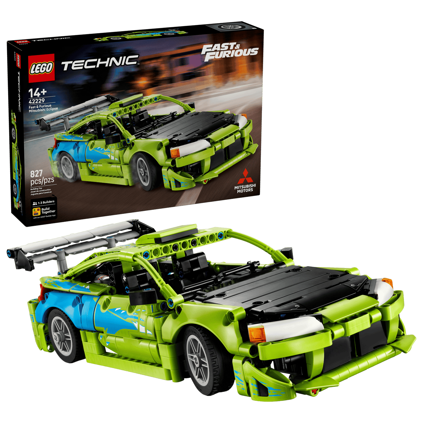 LEGO 42229 Technic Fast and Furious Mitsubishi Eclipse Car | 827 PCS