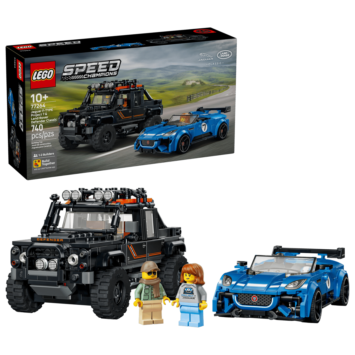 LEGO 77264 Speed Champions Jaguar Project 7 & Land Rover Defender | 740 PCS