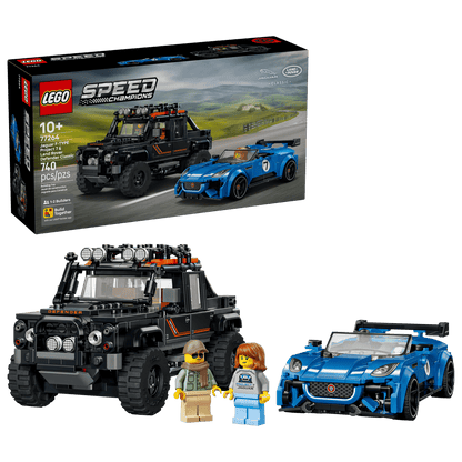 LEGO 77264 Speed Champions Jaguar Project 7 & Land Rover Defender | 740 PCS