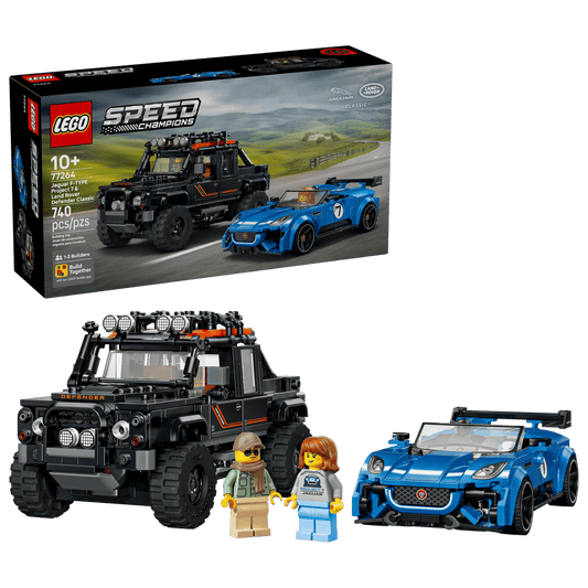 LEGO 77264 Speed Champions Jaguar Project 7 & Land Rover Defender | 740 PCS
