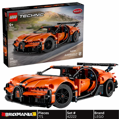 LEGO 42222 Technic Bugatti Chiron Pur Sport Hypercar | 771 PCS