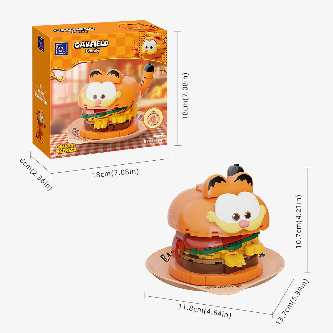 Pantasy 86805 Garfield Foodie Series Hamburger Building Toy Set |300 PCS
