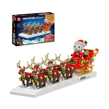 Mould King 10154 Reindeer & Santa Claus Sleigh Motorized Building Toy Set | 2,073 Pcs