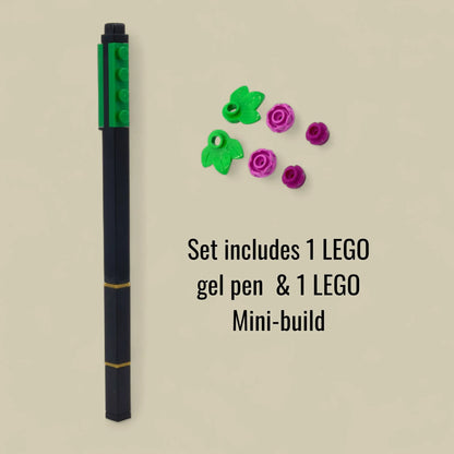 LEGO 53668 Stationery Pen Pal Gel Pen & Building Toy Botanical, Bright Purple